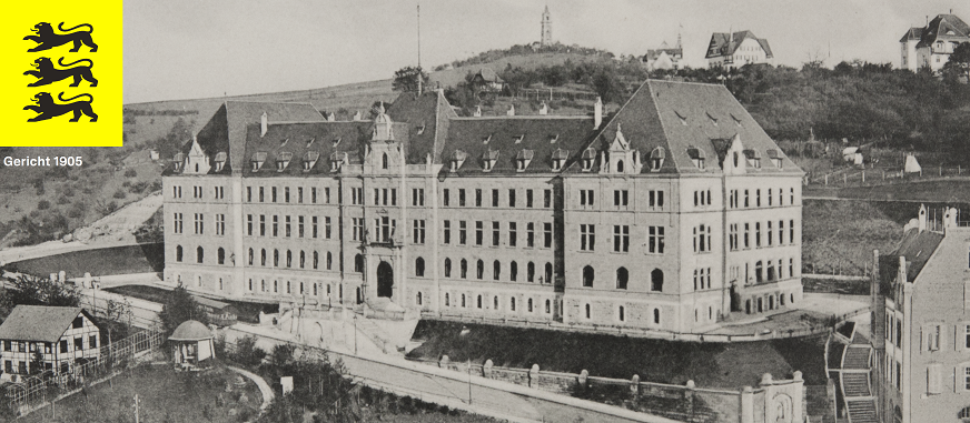 © Haus der Geschichte/Metz-Archiv | Ansicht des Landgerichtsgebäudes 1905