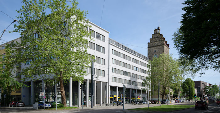 Bild zeigt das Gebäude des Arbeitsgerichts Freiburg und interner Link zur Leitung des Arbeitsgerichts Freiburg